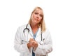 Concerned Female Blonde Doctor Royalty Free Stock Photo