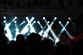 Concert background. Silhouette of crowd in the concert background photo. Royalty Free Stock Photo