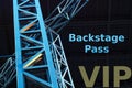 Concert backstage pass vip ticket guest admission music festival Royalty Free Stock Photo