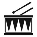 Concert drum icon simple vector. Kit music