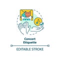 Concert etiquette concept icon Royalty Free Stock Photo