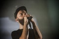 Concert by the French musician and singer Woodkid Royalty Free Stock Photo