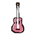 concert guitar music game pixel art vector illustration