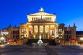 Concert Hall Konzerthaus on Gendarmenmarkt square at night, Berlin, Germany Royalty Free Stock Photo