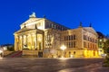 Concert Hall Konzerthaus on Gendarmenmarkt square at night, Berlin, Germany Royalty Free Stock Photo