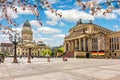 Concert Hall (Konzerthaus) and New Church on Gendarmenmarkt square in spring, Berlin, Germany Royalty Free Stock Photo