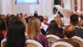 A concert in the concert hall. People sitting in the hall Royalty Free Stock Photo