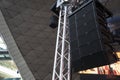 Concert Loudspeakers on Stage Royalty Free Stock Photo