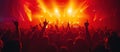 concert and music scene with bright lights Royalty Free Stock Photo