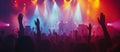 concert and music scene with bright lights Royalty Free Stock Photo
