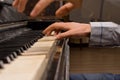 Concert pianist playing the piano Royalty Free Stock Photo