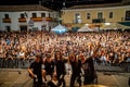 concert by tierra santa at the tajuna rock festival held in the town hall square of morata de tajuna Royalty Free Stock Photo