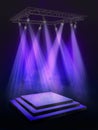 concert scene with lights Royalty Free Stock Photo