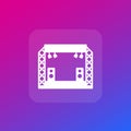 Concert stage, scene icon, vector