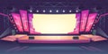 Concert stage with screen and spotlights Royalty Free Stock Photo