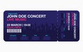 Concert ticket template. Royalty Free Stock Photo