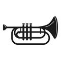 Concert trumpet icon, simple style Royalty Free Stock Photo