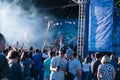 Concert of the Ukrainian rap artist Yarmak May 27, 2018 at the festival in Cherkassy, Ukraine Royalty Free Stock Photo