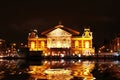 Concertgebouw by night in Amsterdam Netherlands