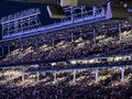 Concertgoers are Highlighted as They Pack Wrigley Field in Chicago for a Summer Concert Royalty Free Stock Photo