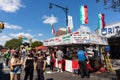 Concession Stand at a Labor Day Street Fair in Astoria Queens of New York City Royalty Free Stock Photo