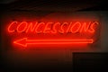 Concessions Neon Sign Royalty Free Stock Photo