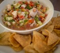 Conch Ceviche with chips