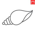 Conch line icon