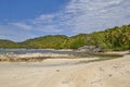 Conch Shells Lagoon Beach Mustique, St Vincent and the Grenadines showing beaches and natural trash