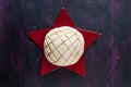 Concha Bread, Mexican Sweet Scone on Star Tray.