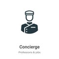 Concierge vector icon on white background. Flat vector concierge icon symbol sign from modern professions collection for mobile