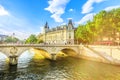 Conciergerie and Pont au Change Royalty Free Stock Photo