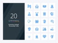 20 Concious Living And Personality Traits Blue Color icon for presentation