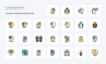 25 Concious Living And Personality Traits Line Filled Style icon pack