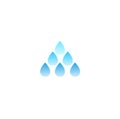 Concise logo in the shape of a water drop, Royalty Free Stock Photo