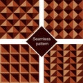 Concise seamless pattern. The geometric shapes. Set.