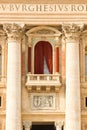 Conclave balcony in St. Peter's Basilica in the Vatican Royalty Free Stock Photo