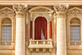 Conclave balcony in St. Peter's Basilica in the Vatican Royalty Free Stock Photo