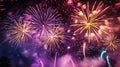 Conclude the carnival experience with a dazzling fireworks Royalty Free Stock Photo