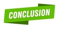 conclusion banner template. conclusion ribbon label.