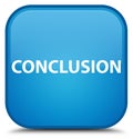 Conclusion special cyan blue square button