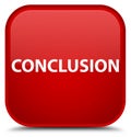 Conclusion special red square button Royalty Free Stock Photo