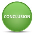 Conclusion special soft green round button