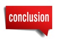 Conclusion red 3d speech bubble Royalty Free Stock Photo