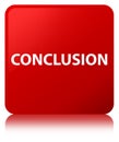 Conclusion red square button Royalty Free Stock Photo