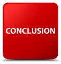 Conclusion red square button Royalty Free Stock Photo