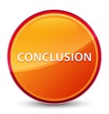 Conclusion special glassy orange round button