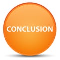 Conclusion special orange round button