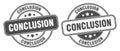 Conclusion stamp. conclusion label. round grunge sign