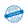 Conclusion stamp illustration